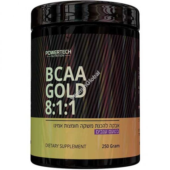 Аминокислотный комплекс BCAA Gold 8:1:1 с виноградным вкусом, 250 г — PowerTech Nutrition