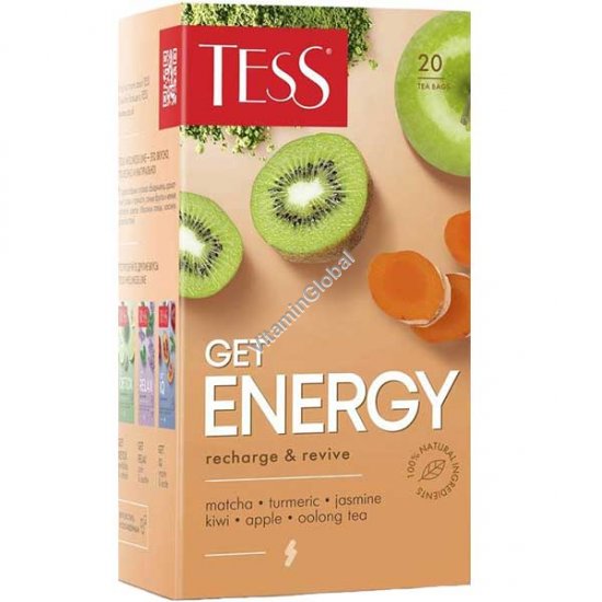 Чай Get Energy - энергетический чай, 20 пакетиков - TESS