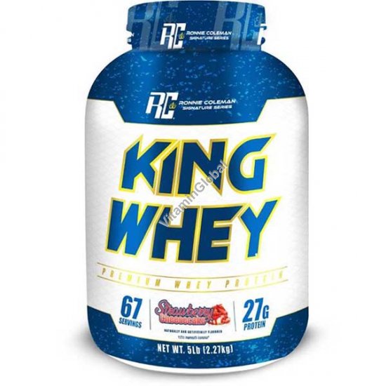 King Whey - сывороточный протеин со вкусом клубничный чизкейк 2.27 кг - Ронни Колеман