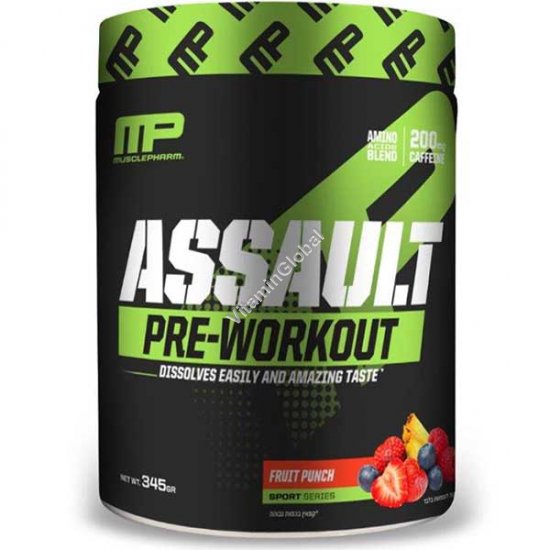 Assault Sport - предтренировочный комплекс со вкусом фруктового пунша, 345 г - MusclePharm