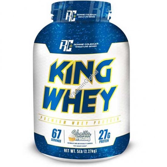 King Whey - сывороточный протеин с ванильным вкусом 2.27 кг - Ронни Колеман