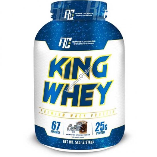 King Whey - сывороточный протеин со вкусом ледяной кофе 2.27 кг - Ронни Колеман